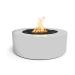 The Outdoor Plus Unity 72 Inch Round Powder Coated Steel Propane Gas Fire Pit Table with Plug  and  Play Ignition   White