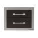 Alfresco Grills 17 Inch Stainless Steel Double Access Drawer with Soft Close Hardware   Jet Black Matte