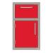 Alfresco Grills 17 Inch Stainless Steel Left Hinged Single Door  and  Single Drawer Combo with Soft Close Hardware   Raspberry Red