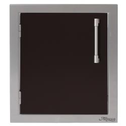 Alfresco Grills 17 Inch Stainless Steel Left Hinged Vertical Single Access Door Jet Black Matte250