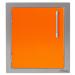 Alfresco Grills 17 Inch Stainless Steel Left Hinged Vertical Single Access Door   Luminous Orange