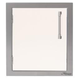 Alfresco Grills 17 Inch Stainless Steel Left Hinged Vertical Single Access Door Signal White Gloss250