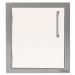 Alfresco Grills 17 Inch Stainless Steel Left Hinged Vertical Single Access Door   Signal White Gloss