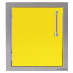Alfresco Grills 17 Inch Stainless Steel Left Hinged Vertical Single Access Door Traffic Yellow250