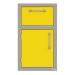 Alfresco Grills 17 Inch Stainless Steel Right Hinged Single Door  and  Paper Towel Holder Combo   Traffic Yellow