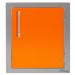 Alfresco Grills 17 Inch Stainless Steel Right Hinged Vertical Single Access Door   Luminous Orange