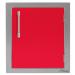 Alfresco Grills 17 Inch Stainless Steel Right Hinged Vertical Single Access Door   Raspberry Red