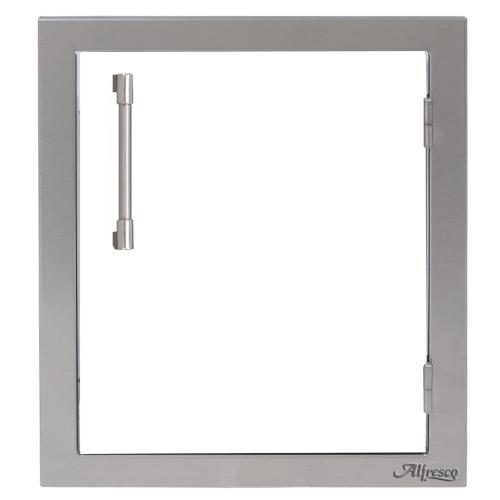 Alfresco Grills 17 Inch Stainless Steel Right Hinged Vertical Single Access Door   Signal White Matte