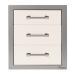 Alfresco Grills 17 Inch Stainless Steel Triple Access Drawer with Soft Close Hardware   Signal White Gloss