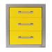 Alfresco Grills 17 Inch Stainless Steel Triple Access Drawer with Soft Close Hardware   Traffic Yellow