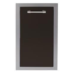 Alfresco Grills 20 Inch Roll Out Double Stainless Steel Trash and Recycling Bin with Soft Close Hardware Jet Black Matte250