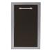 Alfresco Grills 18 Inch Stainless Steel Flush Mount Roll Out Propane Tank Storage Drawer   Jet Black Matte