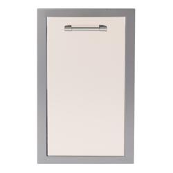 Alfresco Grills 20 Inch Roll Out Double Stainless Steel Trash and Recycling Bin with Soft Close Hardware Signal White Gloss250