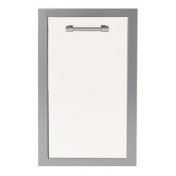 Alfresco Grills 20 Inch Roll Out Double Stainless Steel Trash and Recycling Bin with Soft Close Hardware Signal White Matte250