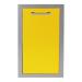 Alfresco Grills 20 Inch Roll Out Double Stainless Steel Trash and Recycling Bin with Soft Close Hardware   Traffic Yellow