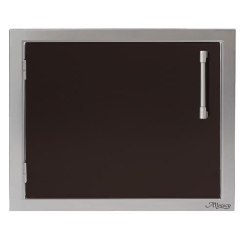Alfresco Grills 23 Inch Stainless Steel Left Hinged Vertical Single Access Door   Jet Black Matte