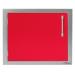 Alfresco Grills 23 Inch Stainless Steel Left Hinged Vertical Single Access Door   Raspberry Red