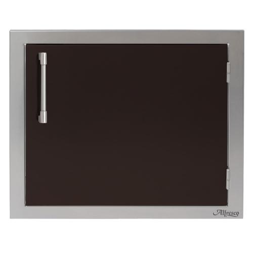 Alfresco Grills 23 Inch Stainless Steel Right Hinged Vertical Single Access Door   Jet Black Matte