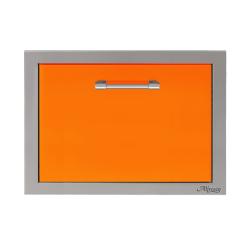 Alfresco Grills 26 Inch Built In Insulated Under Counter Ice Drawer and Bev Center 32 Lb Ice Capacity Luminous Orange250