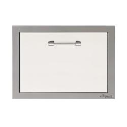 Alfresco Grills 26 Inch Built In Insulated Under Counter Ice Drawer and Bev Center 32 Lb Ice Capacity Signal White Gloss250