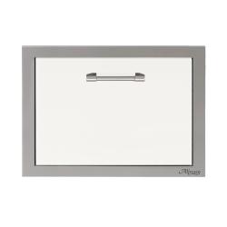 Alfresco Grills 26 Inch Built In Insulated Under Counter Ice Drawer and Bev Center 32 Lb Ice Capacity Signal White Matte250
