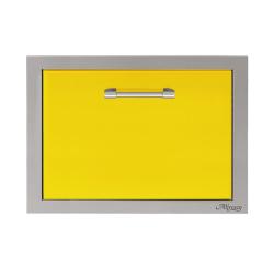 Alfresco Grills 26 Inch Built In Insulated Under Counter Ice Drawer and Bev Center 32 Lb Ice Capacity Traffic Yellow250