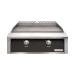 Alfresco Grills 30 Inch 2 Burner Built In Natural Gas Commercial Style Flat Top Griddle   Jet Black Matte