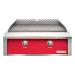Alfresco Grills 30 Inch 2 Burner Built In Natural Gas Commercial Style Flat Top Griddle   Raspberry Red