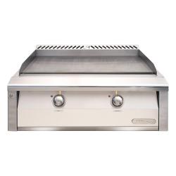 Alfresco Grills 30 Inch 2 Burner Built In Gas Commercial Style Flat Top Griddle Signal White Gloss250