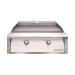 Alfresco Grills 30 Inch 2 Burner Built In Natural Gas Commercial Style Flat Top Griddle   Signal White Matte