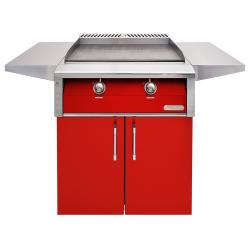 Alfresco Grills 30 Inch 2 Burner Freestanding Gas Commercial Style Flat Top Griddle Carmine Red250