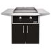 Alfresco Grills 30 Inch 2 Burner Freestanding Natural Gas Commercial Style Flat Top Griddle   Jet Black Gloss
