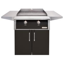 Alfresco Grills 30 Inch 2 Burner Freestanding Gas Commercial Style Flat Top Griddle Jet Black Matte250