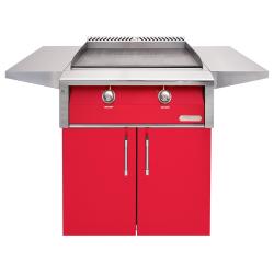 Alfresco Grills 30 Inch 2 Burner Freestanding Gas Commercial Style Flat Top Griddle Raspberry Red250