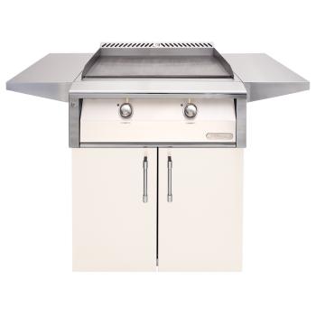 Alfresco Grills 30 Inch 2 Burner Freestanding Gas Commercial Style Flat Top Griddle Signal White Matte350