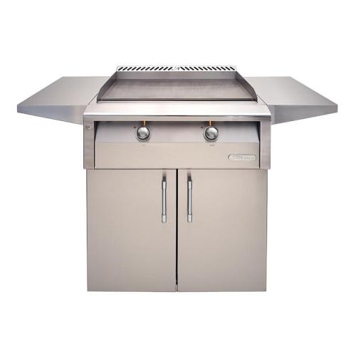 Alfresco Grills 30 Inch 2 Burner Freestanding Natural Gas Commercial Style Flat Top Griddle   Stainless Steel