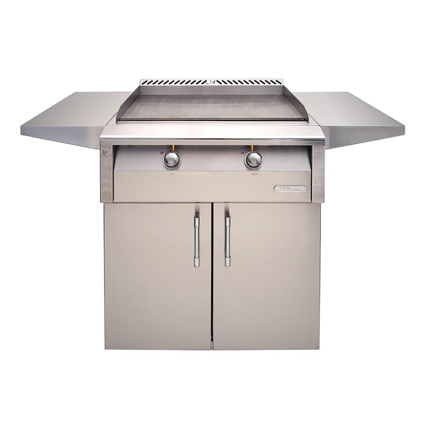 Alfresco Grills 30 Inch 2 Burner Freestanding Natural Gas Commercial Style Flat Top Griddle   Stainless Steel