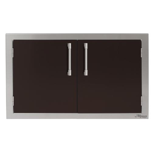Alfresco Grills 30 Inch Stainless Steel Double Access Door   Jet Black Matte