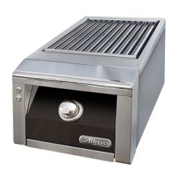 Alfresco Grills 30200 BTU Built In Gas Sear Zone Side Burner with Stainless Steel Lid Jet Black Matte250