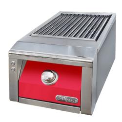 Alfresco Grills 30200 BTU Built In Gas Sear Zone Side Burner with Stainless Steel Lid Raspberry Red250