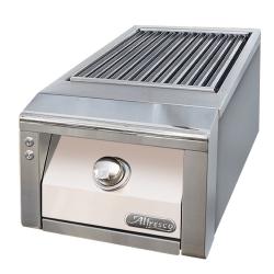 Alfresco Grills 30200 BTU Built In Gas Sear Zone Side Burner with Stainless Steel Lid Signal White Gloss250