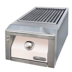 Alfresco Grills 30200 BTU Built In Gas Sear Zone Side Burner with Stainless Steel Lid Signal White Matte250