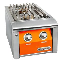 Alfresco Grills 40000 BTU Built In Gas Double Side Burner with Stainless Steel Lid Luminous Orange250