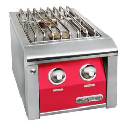 Alfresco Grills 40000 BTU Built In Gas Double Side Burner with Stainless Steel Lid Raspberry Red250