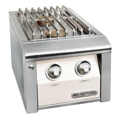Alfresco Grills 40000 BTU Built In Gas Double Side Burner with Stainless Steel Lid Signal White Gloss250