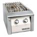 Alfresco Grills 40000 BTU Built In Natural Gas Double Side Burner with Stainless Steel Lid   Signal White Gloss