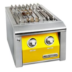 Alfresco Grills 40000 BTU Built In Gas Double Side Burner with Stainless Steel Lid Traffic Yellow250