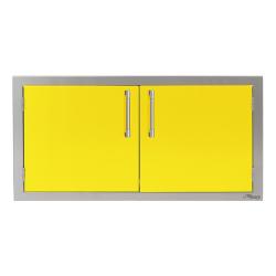 Alfresco Grills 42 Inch Stainless Steel Double Access Door Traffic Yellow250