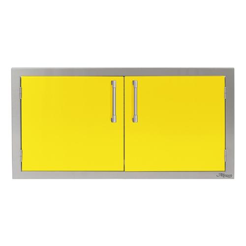 Alfresco Grills 42 Inch Stainless Steel Double Access Door   Traffic Yellow