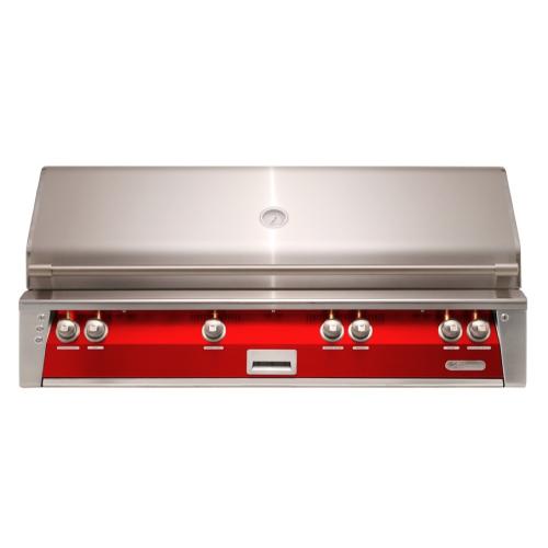 Alfresco Grills ALXE 56 Inch 4 Burner Built In Propane Gas Grill with Sear Zone and Rear Infrared Burner    Carmine Red